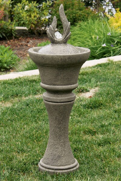 petal point contemporary fountain reminiscent modern period light
